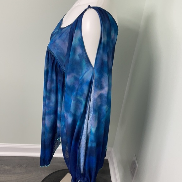 Free People Mystic Tie Dye Top- Blue Small - Picture 6 of 9